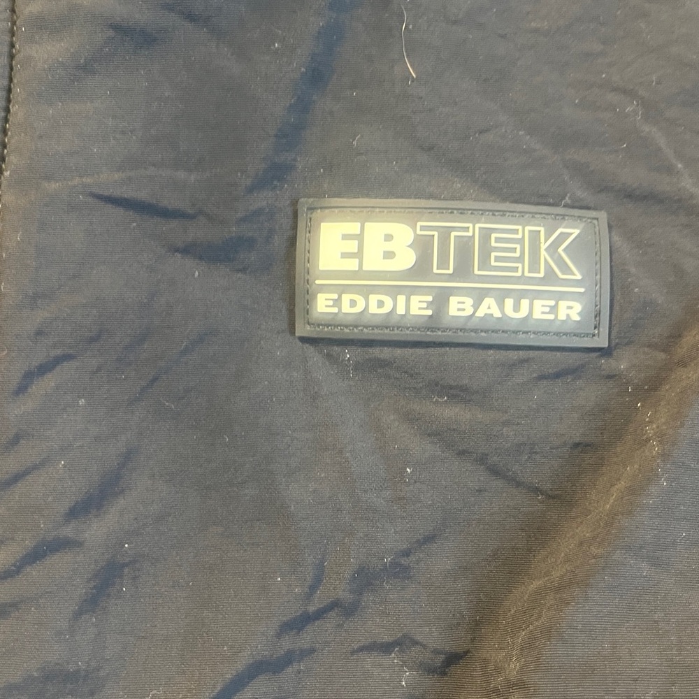 EbTek Eddie Bauer Black and Tan Fleece Vest